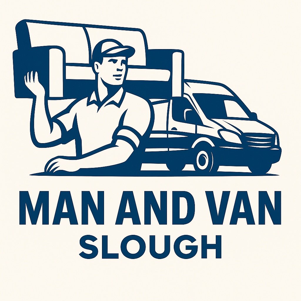 Two Man and Van Slough movers loading a sofa into their van during a home move — professional and reliable furniture transport in Slough.